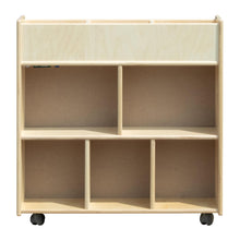 Load image into Gallery viewer, Book Mobile with 5 Shelves &amp; Block Storage (S328)
