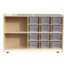 Charger l'image dans la galerie, 2 Sided Workstation with Cubbies on Casters (S348)