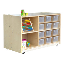 Charger l'image dans la galerie, 2 Sided Workstation with Cubbies on Casters (S348)