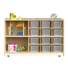 Charger l'image dans la galerie, 2 Sided Workstation with Cubbies on Casters (S348)