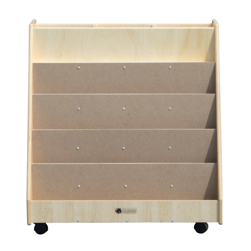 Book Mobile with 5 Shelves & Block Storage (S328)