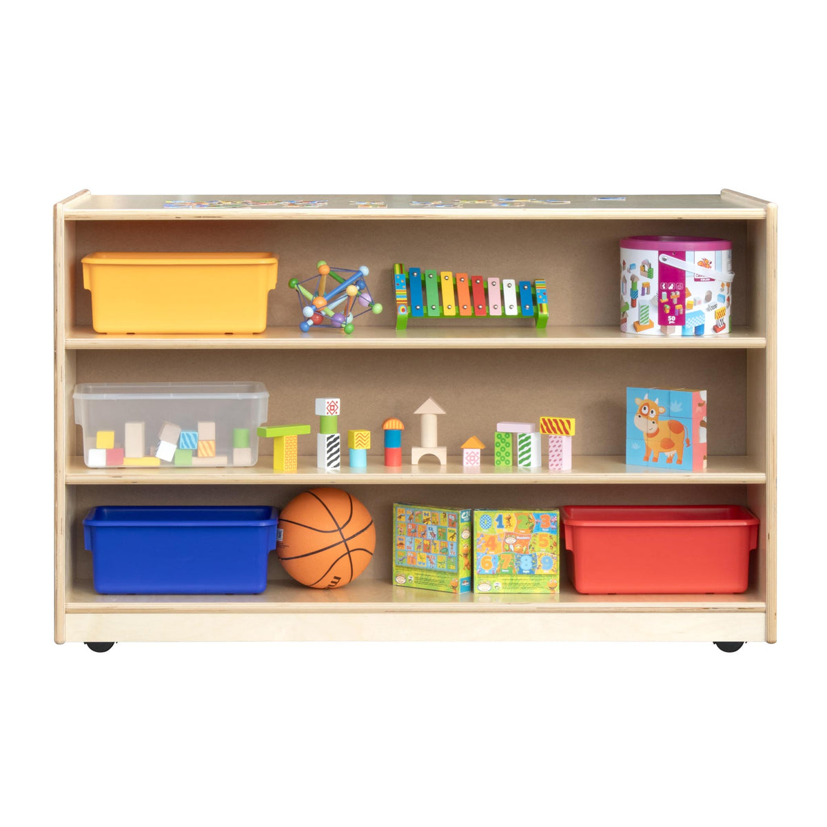2 Sided Workstation with Cubbies on Casters (S348) – Trojan Classroom ...