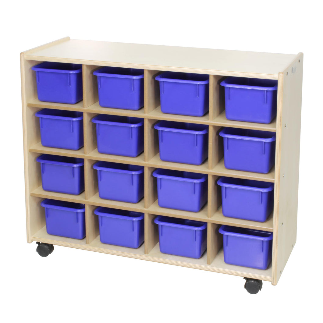 16 Small Bin Cubby Storage Unit